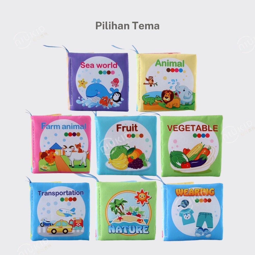 NIUKID SOFTBOOK  BUKU BANTAL MAINAN BAYI  BUKU BAYI SOFT BOOK BUKU KAIN BUKU BANTAL EDUKATIF