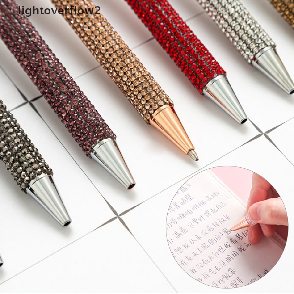 (lightoverflow2) Pulpen Tinta Hitam 0.5mm Dengan Glitter Untuk Kantor