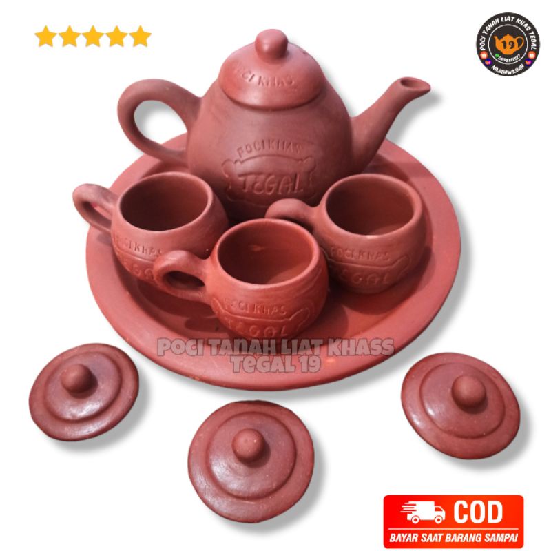 Poci Tanah liat Motif Tegal