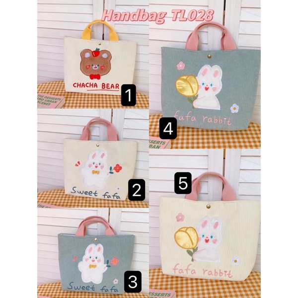 Tas Tote Buludru TL027 Handbag TL028 cute bear rabbit korea style bag handbag