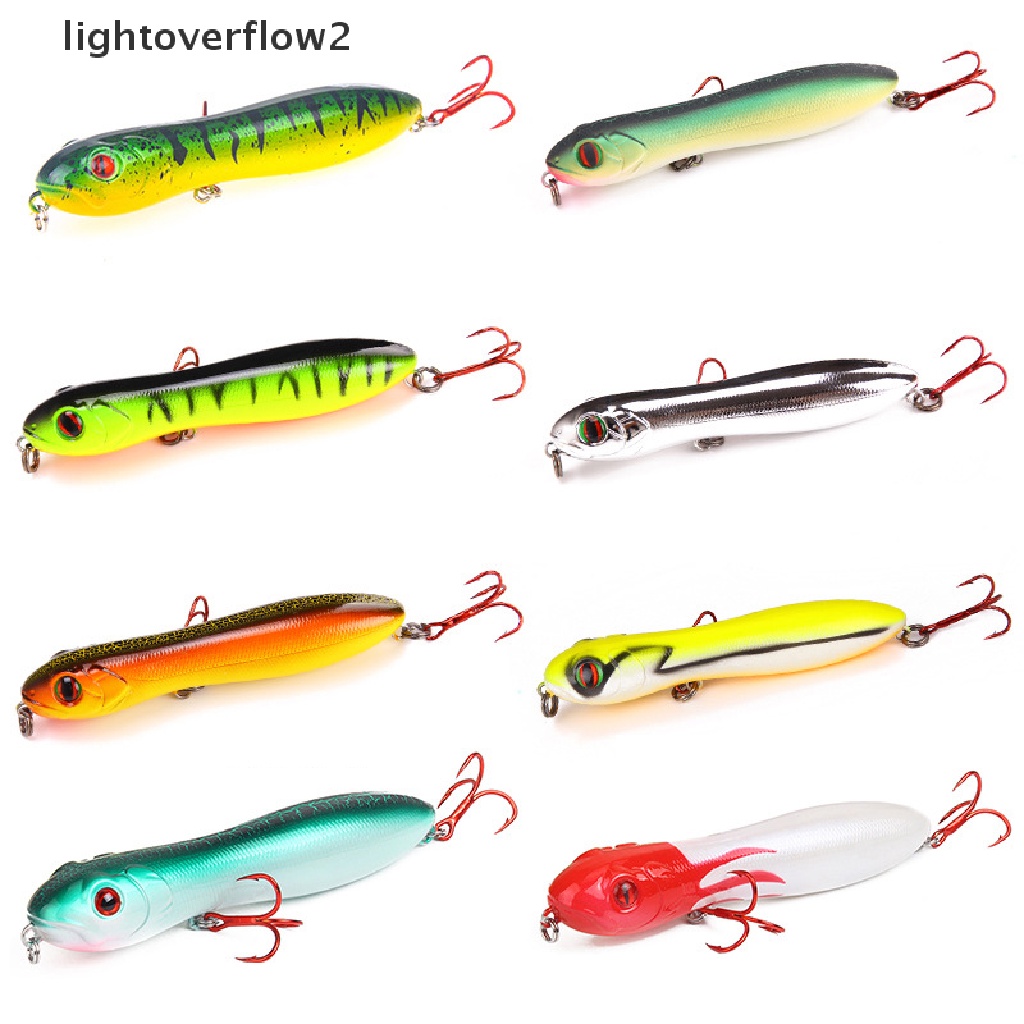 (lightoverflow2) Umpan Pancing Bentuk Kepala Ular Imitasi 8 Warna Ukuran 10CM 15.6g (ID)