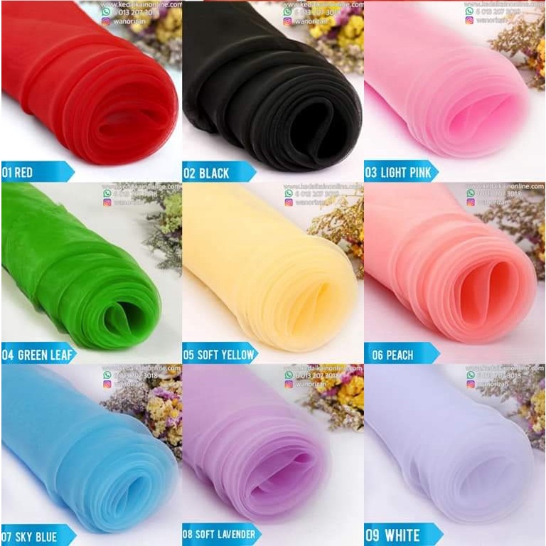 Jual Kain Organza Polos Premium Shopee Indonesia