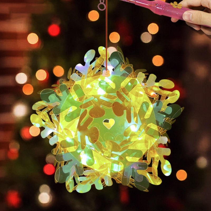 Zzz Lampu Lentera LED Portable Bentuk Snowflake Handmade DIY Untuk Dekorasi Meja