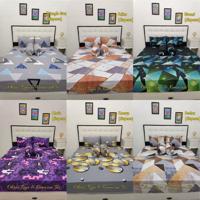 SPREI HOMEMADE MOTIF ABSTRAK SPREI 180X200