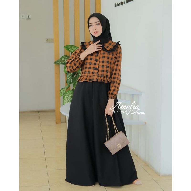 KIRAN DRESS//TERBARU BEST SELLER ORIGINAL BRAND AMELIA FASHION BY ARRASYID//MAXY//PAKAIAN MUSLIM//FA