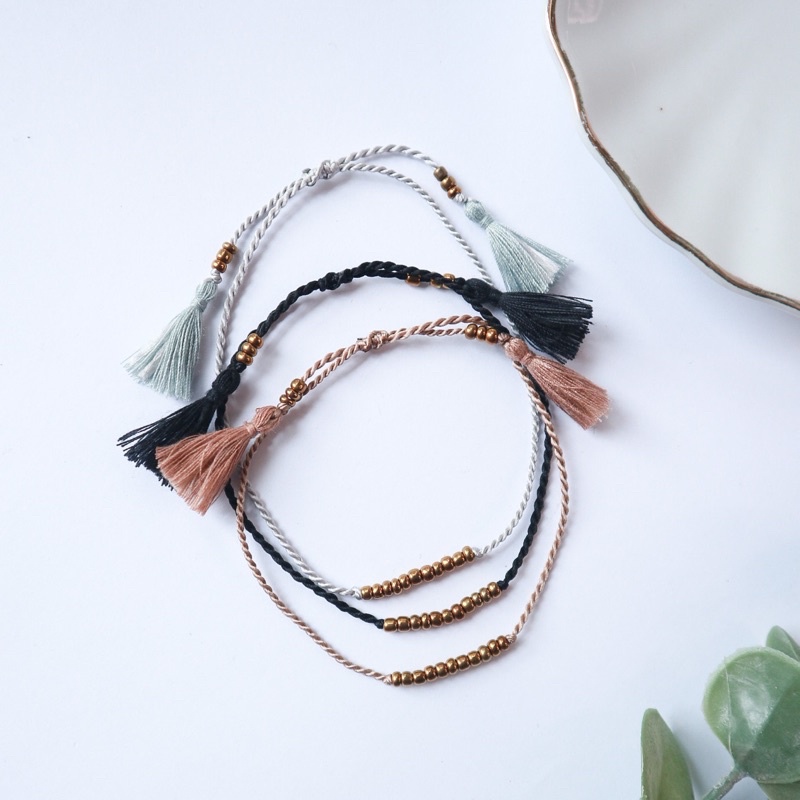 Kolay Gelang Boho / Gelang Minimalis / Gelang Tali / Gelang Tipis / Gelang wanita