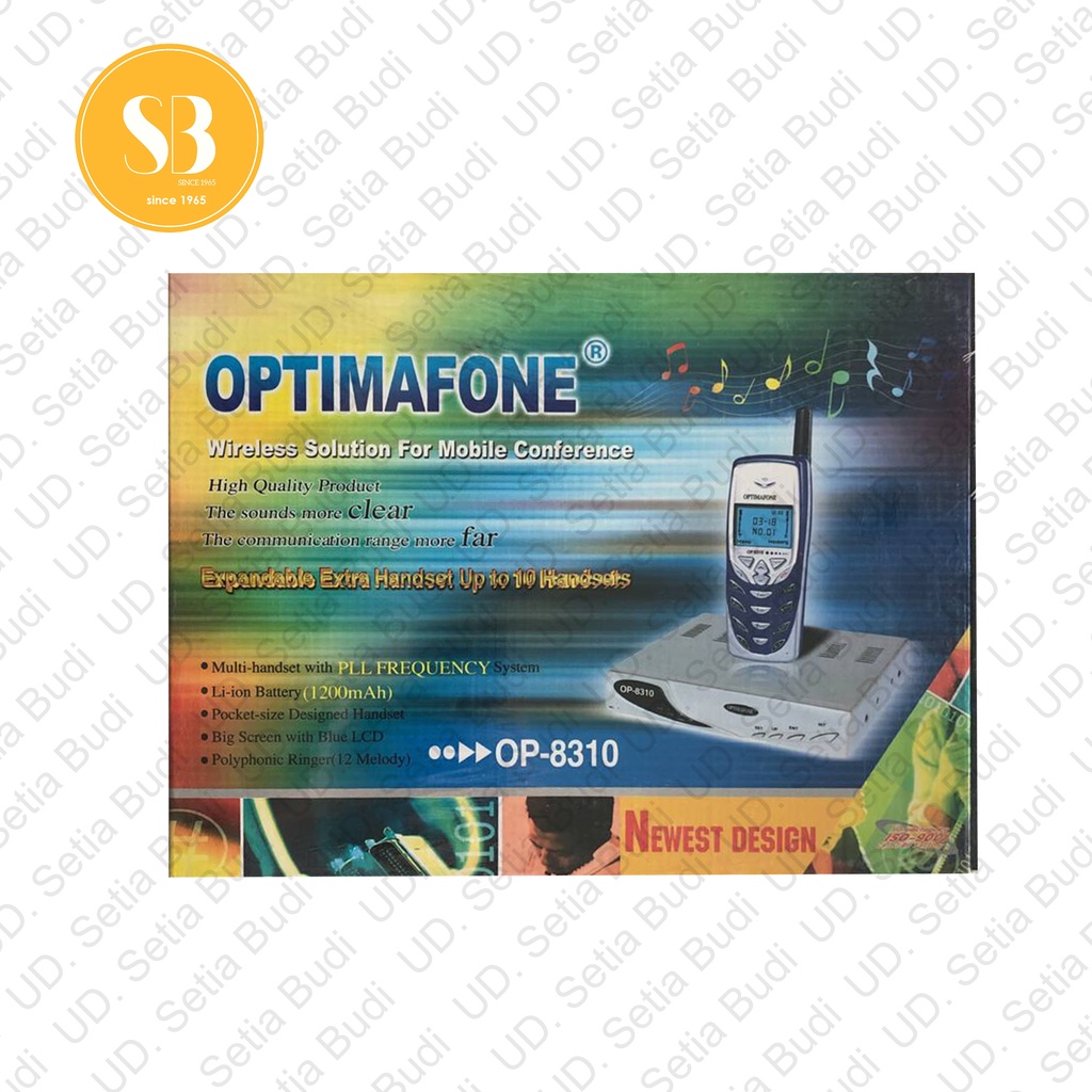 Telepon Cordless / Wireless Optimafone Jarak 40KM OP-8310 Baru dan Murah