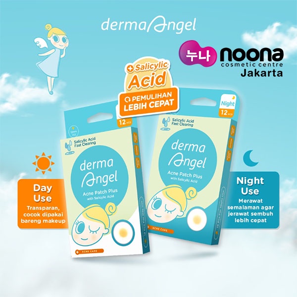 DERMA ANGEL ACNE PATCH PLUS WITH SALICYLIC ACID - DAY &amp; NIGHT 12 PCS