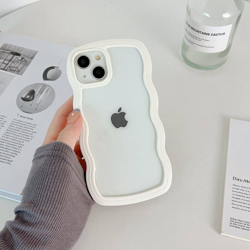 Soft Case Pelindung Lensa Bumper Bahan Silikon Bening Gelombang Untuk iPhone 11 12 Pro max 11pro max 12pro max ip 11 ip 12