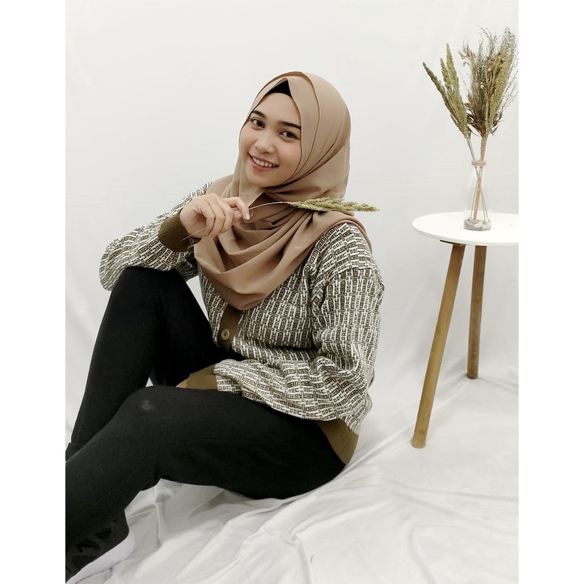 KALILA - ALYSIDA Cardigan Rajut Wanita Premium | Cardigan OVERSIZE Halus Lembut Tebal