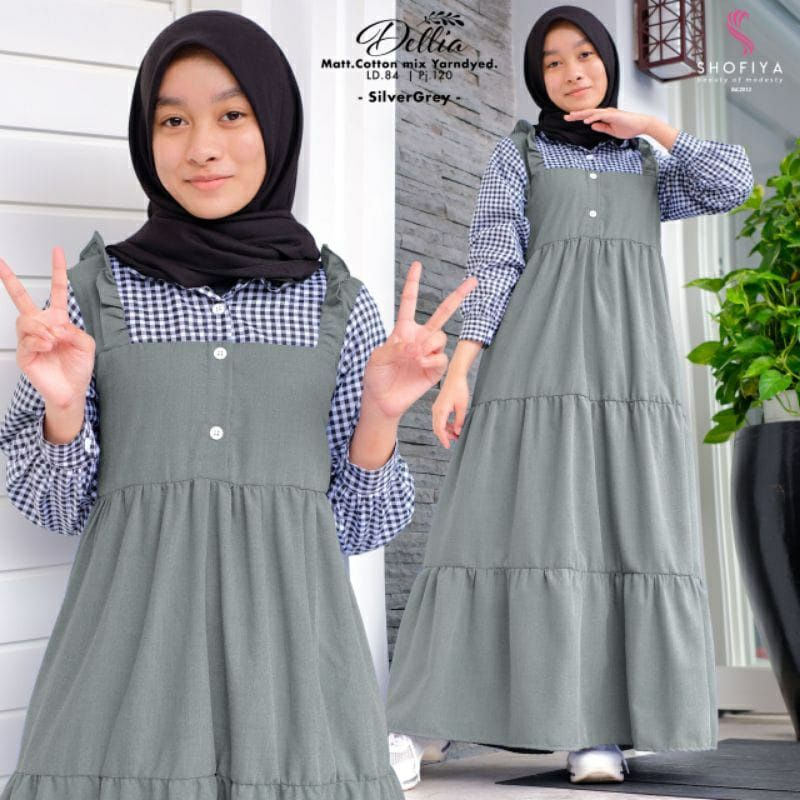 Gamis Nabila Nandia Dress Anak perempuan tanggung| Gamis Anak perempuan 10-14 tahun| Gamis Dress ana