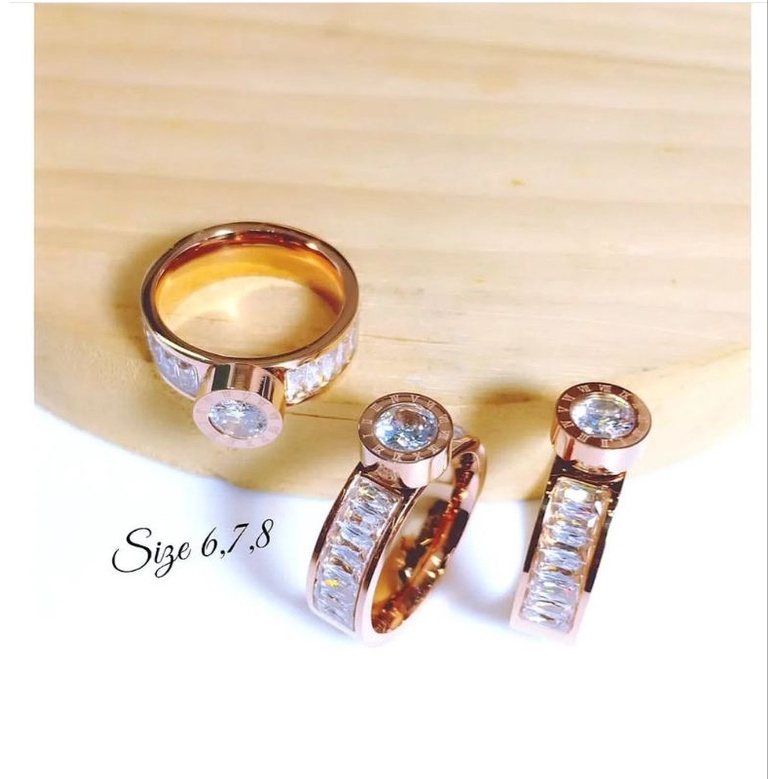 Cincin Titanium Asli Anti karat anti alergi Premium Quality Branded Band Stainless steel ori fashion import CT038