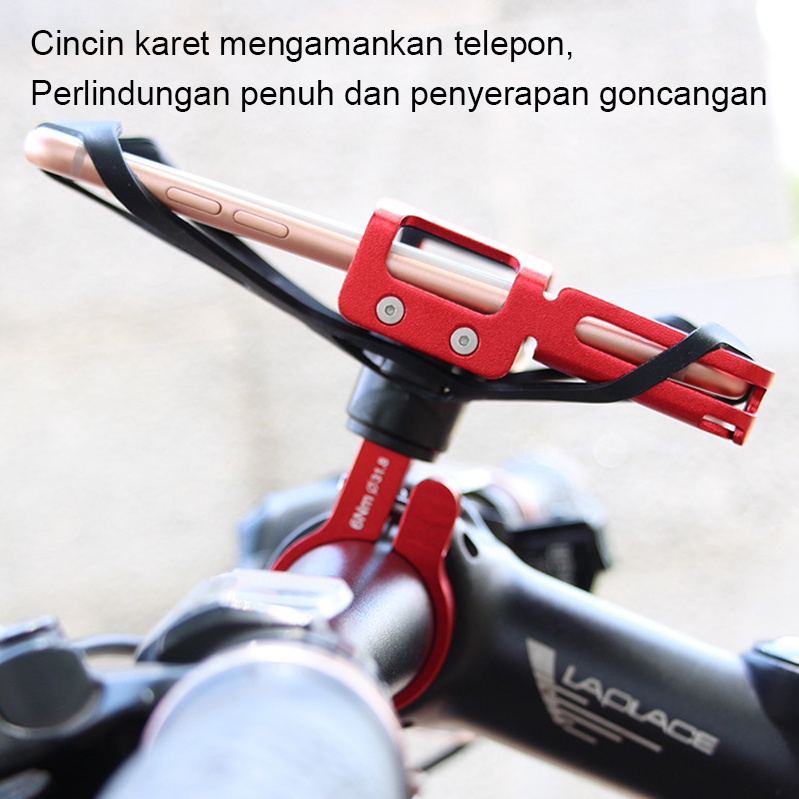 Holder GUB P10 Holder Hp Motor Stang Phone Holder Motor Alumunium Alloy Cocok untuk Motor/Sepeda