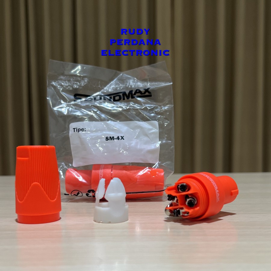 CONNECTOR JACK JEK KONEKTOR SPEAKON SPIKON MALE 4 PIN SOUNDMAX SM-4X