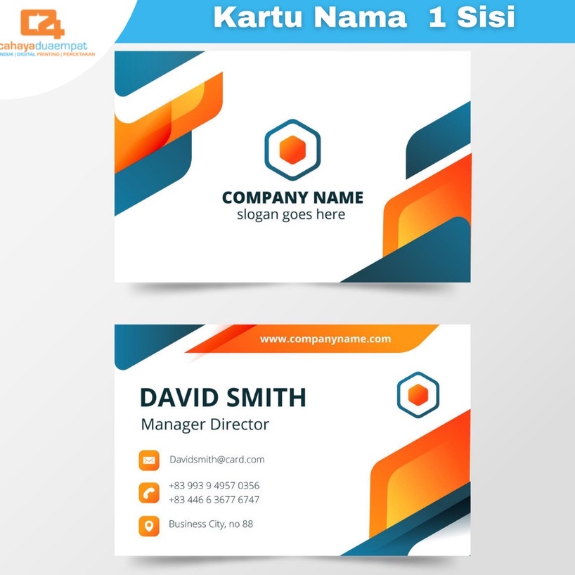 

CETAK KARTU NAMA 1 SISI DENGAN LAMINASI GLOSY / DOFT