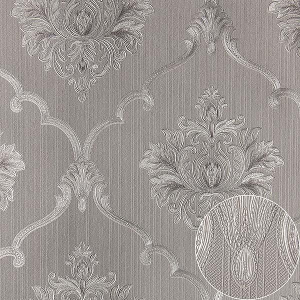 E0181 RONA | Wallpaper Batik | Wallpaper dinding motif batik grey | Wallpaper Premium (BUKAN STICKER