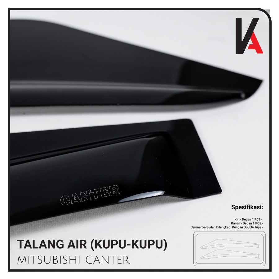 Talang Air Pintu Mobil Mitsubishi Canter Model Kupu - Kupu 2 Pintu