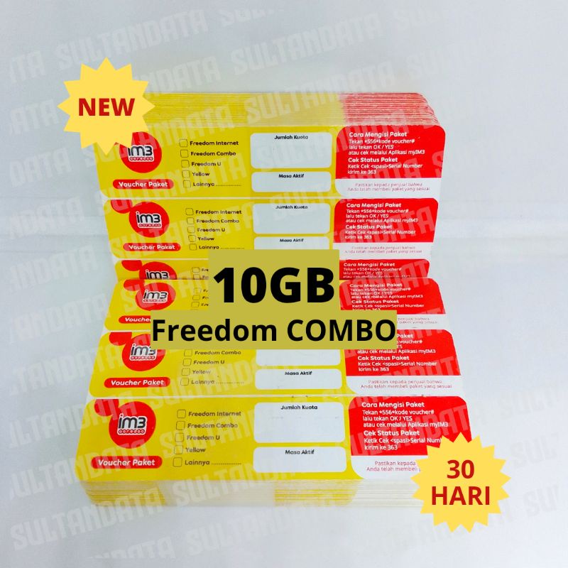 VOUCHER INDOSAT FREEDOM COMBO 10 GB