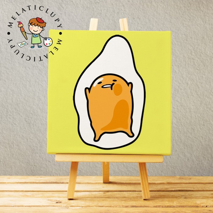 

Wow Paint By Number Melukis Kanvas 20X20 Gudetama Trendi