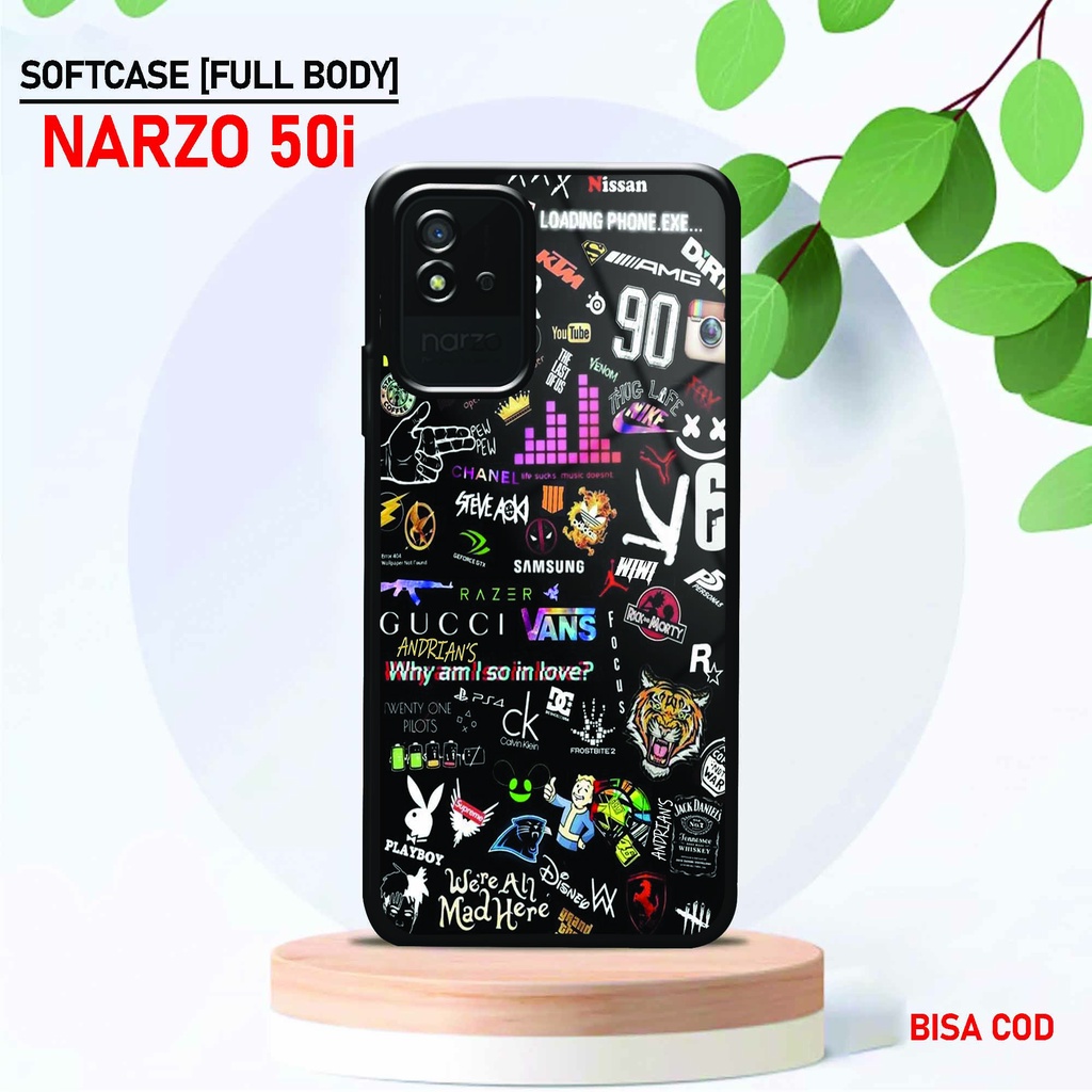 Softcase Glossy Realme Narzo 50i - Fashion Case [ UC 34 ] Realme Narzo 50i - Softcase Mengkilat Real