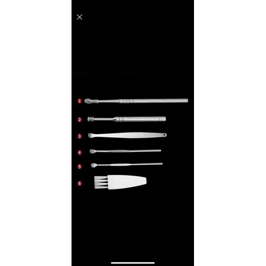 Alat Pembersih Telinga Korek Kuping Stainless Steel Paket set