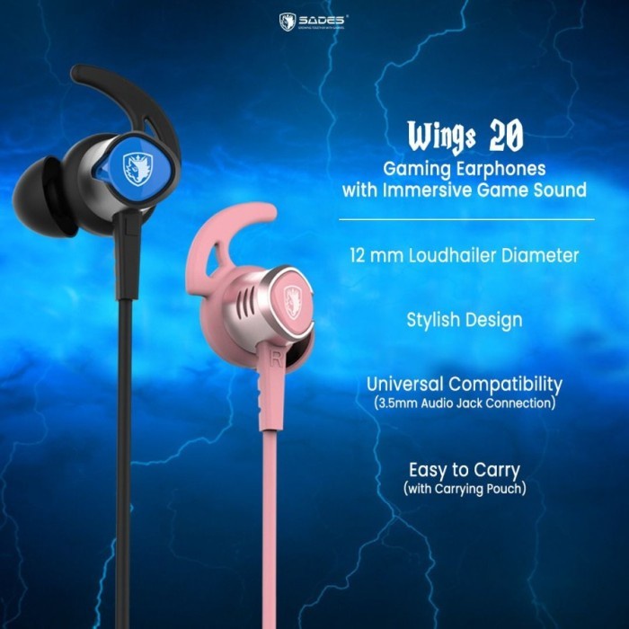 SADES  EARPHONE SADES WINGS20 WINGS 20 GAMING