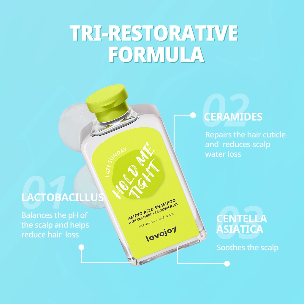 LVJ Lavojoy Hold Me Tight Shampoo SOS Nourishing Conditioner Lazy Sunday - Perawatan Rambut Rontok Rusak