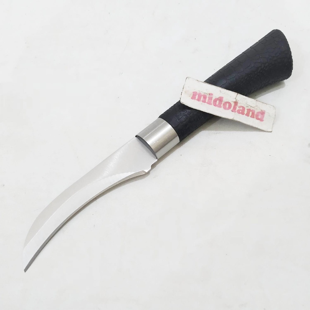 pisau kupas pengupas belah buah serut bambu okulasi tanaman sadap getah lengkung kecil paring knife 