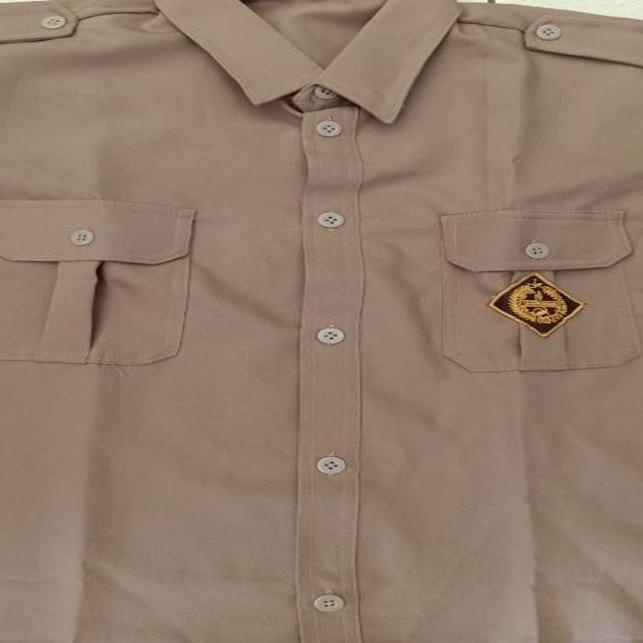 Promo Minggu Ini BAJU PRAMUKA GURU PEMBINA LAKI LAKI LENGAN PENDEK+HASDUK JUMBO 170 CM+RING-BAJU PRA