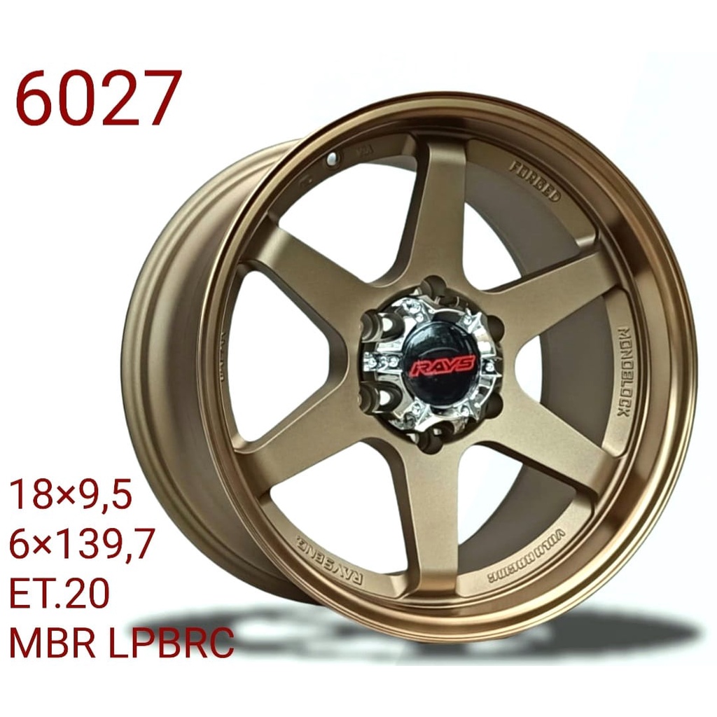 Velg Mobil Rays TE37 R18 x 9.5 Pcd 6x139.7 Et 20