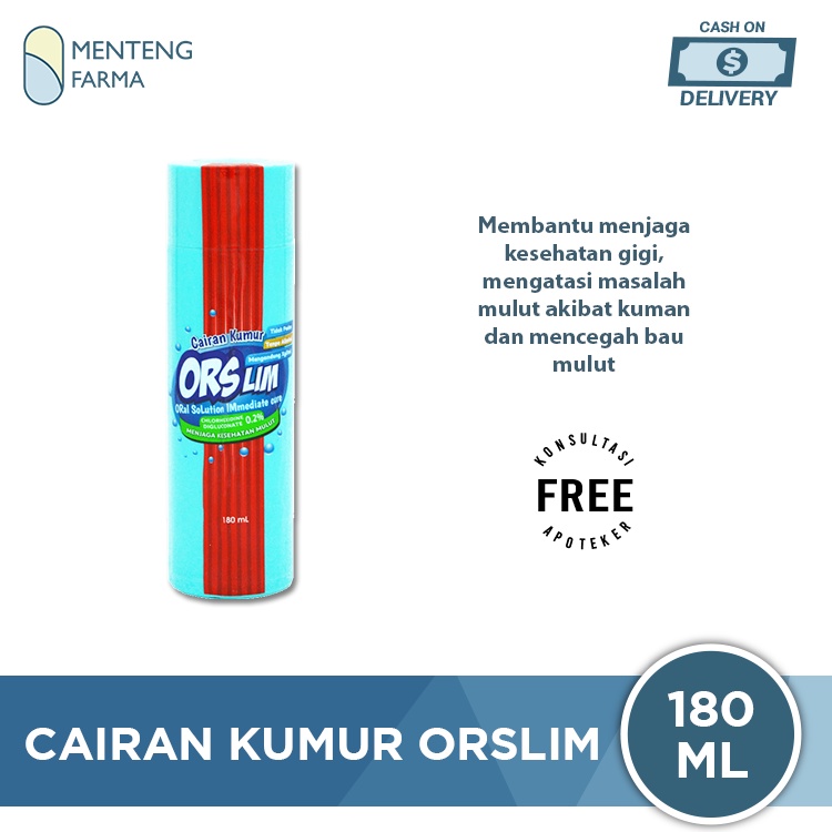 Orslim Cairan Obat Kumur 180 mL - Membersihkan dan Mencegah Bau Mulut