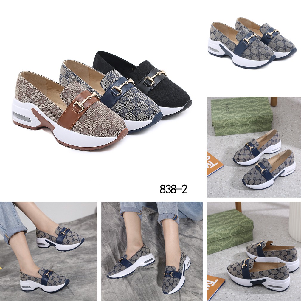 GC Horsebit GG Canvas Slip-on Shoes 838-2