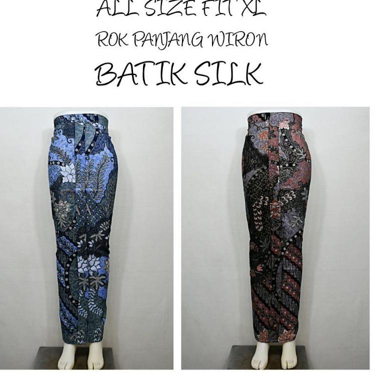 Indah ROK SPAN PANJANG WIRU WIRON Batik Silk All Size Fit XL SR ‑ SKI.22Oc22ᴷ