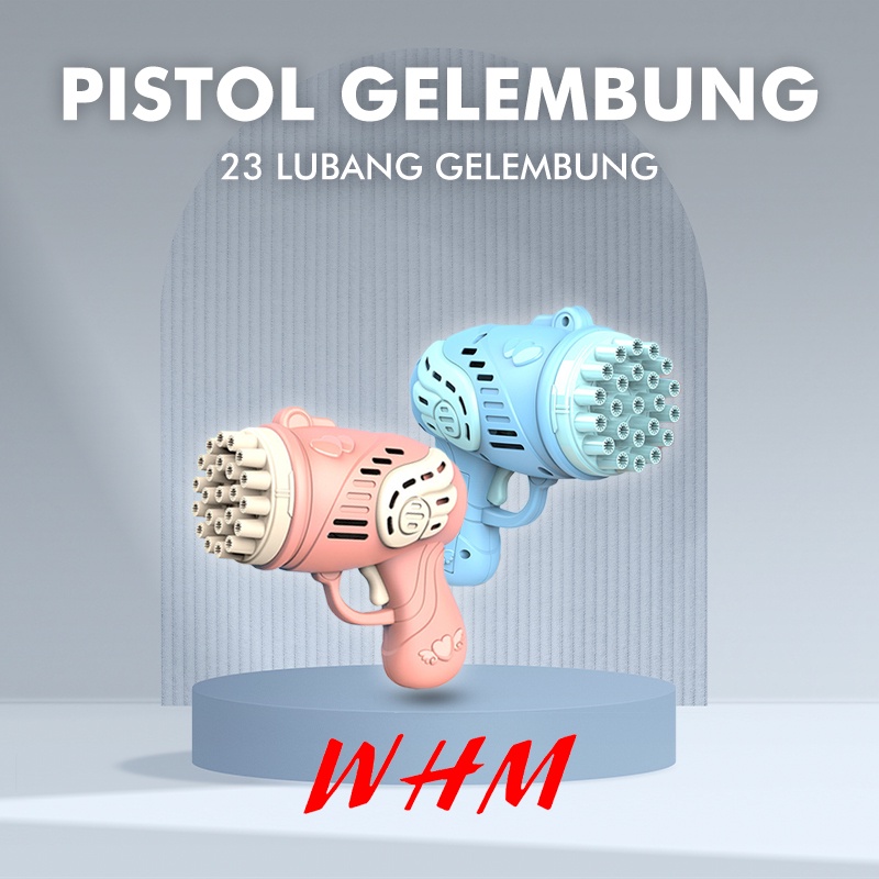 Baru Pistol Gelembung untuk Anak-anak Dewasa Pesta Luar Ruangan 23 Lubang Mesin Gelembung Bubbl