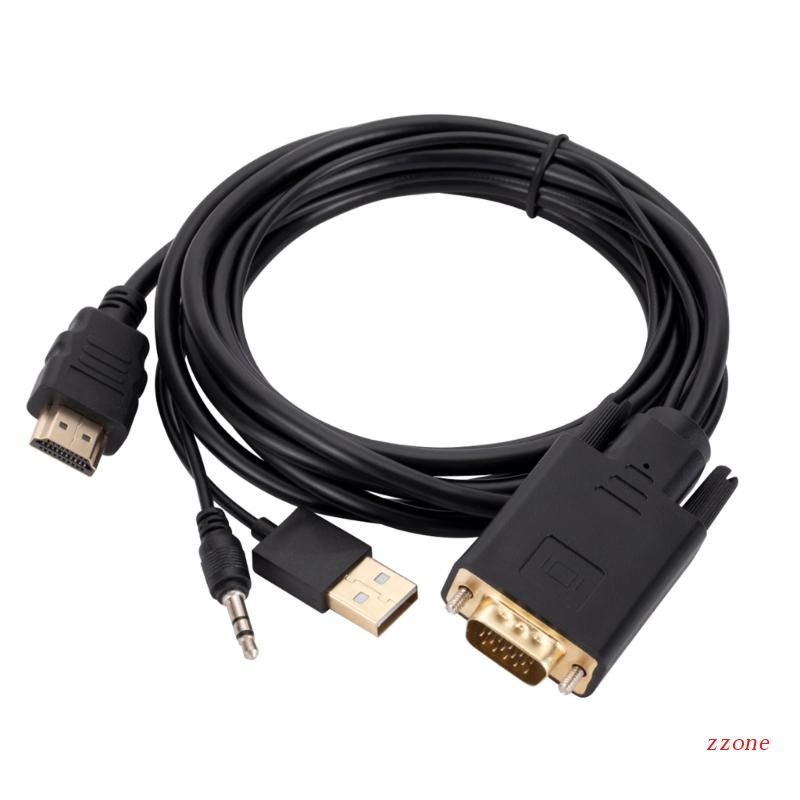 Kabel VGA Ke Cord 480i / 576i / 480p / 576p / 720p / 1080i / 1080p / 60HZ Untuk Monitor Laptop