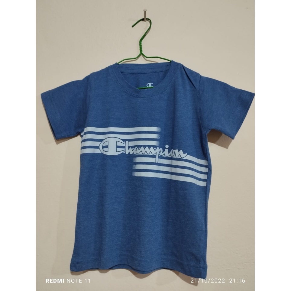 KAOS T-SHIRT ANAK CHAMPION, BAJU KAOS ATASAN ANAK LAKI-LAKI CHAMPION, T-SHIRT BRANDED CHAMPION
