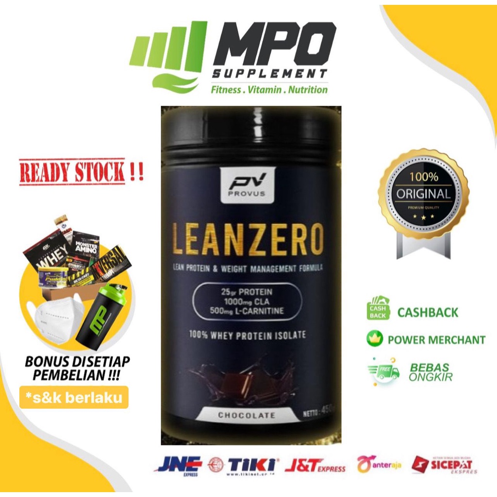 Provus Leanzero Whey Protein Isolate 450gr Provus Nutrition Leanzero Provus Lean Zero Whey Proten 45