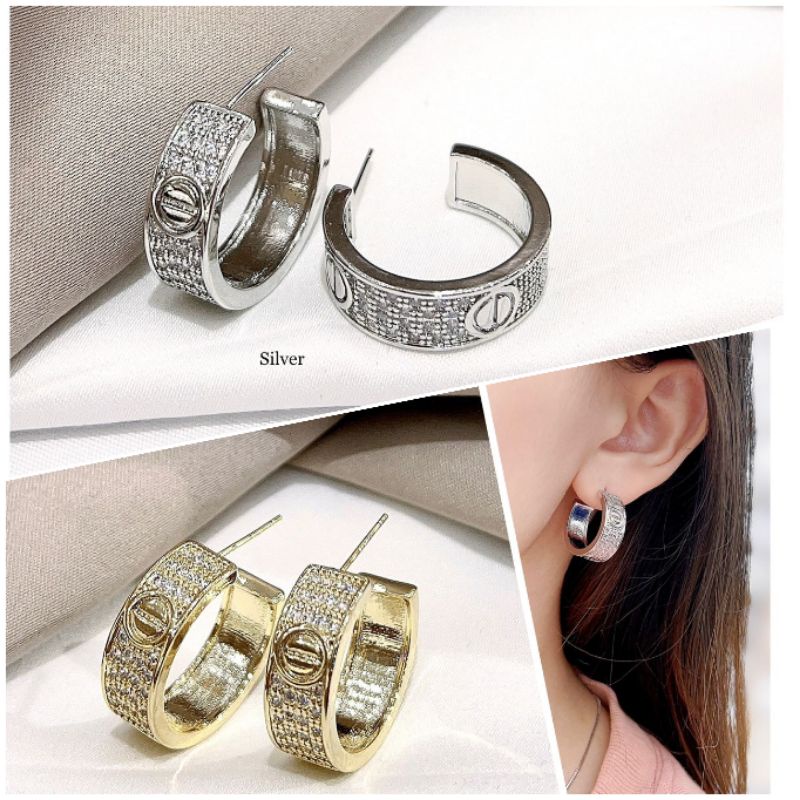 Anting Silver925 perak Premium Quality platgold platsilver Anti Karat Anti Alergi Earring a2