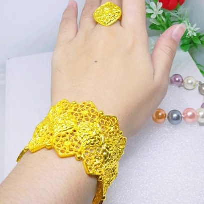 Gelang Bangkok free cincin fashion dubai perhiasan lapis Emas 24k gold