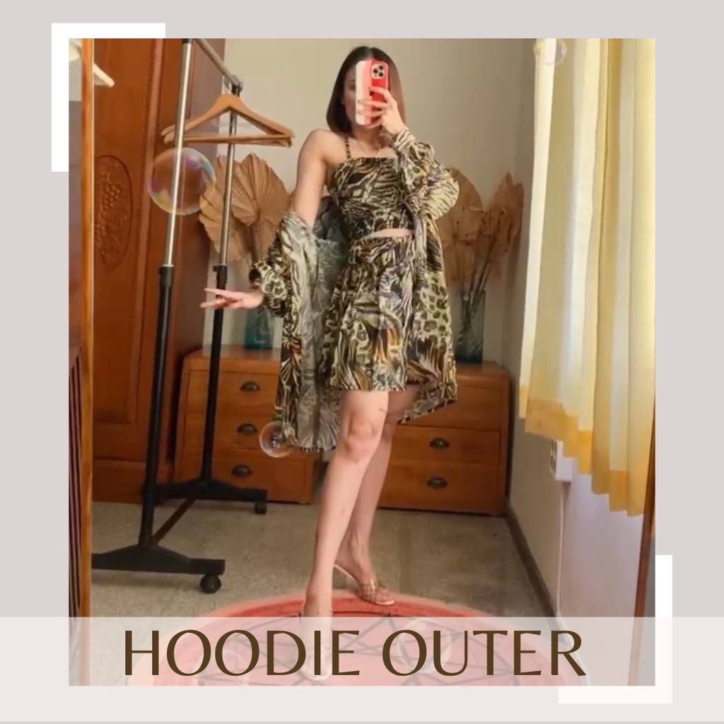 dstcollectionbali| Set Quter Outer Hoodie by Lucey Brand | Setelan Oneset Baju Pakaian Wanita Remaja