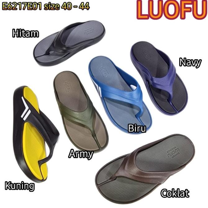 jelly sandal pria luofu sepatu cowok karet unisex import E6217E01