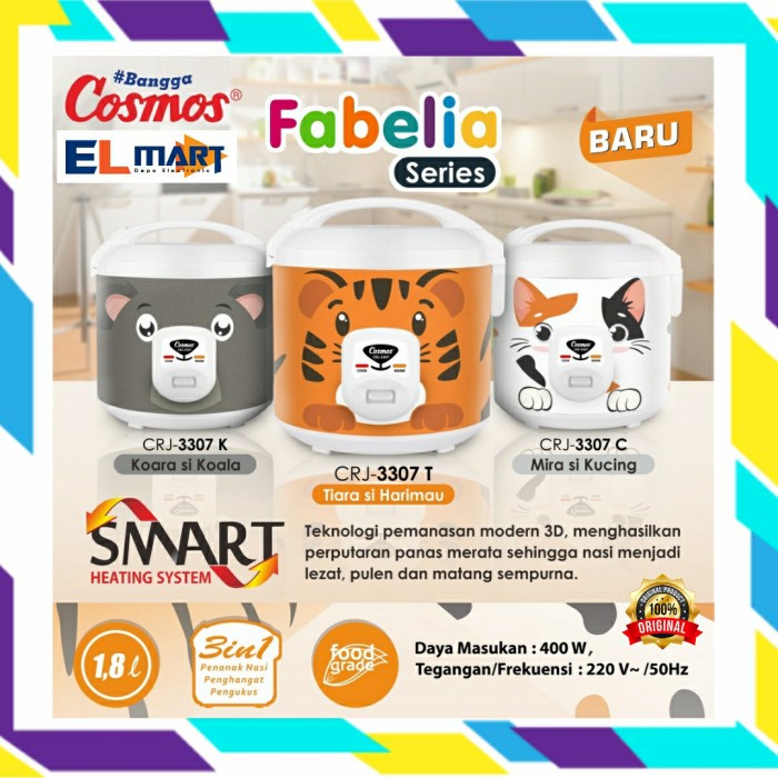 Cosmos Magic Com CRJ 3307 Fabelia Animal Series Rice Cooker CRJ3307