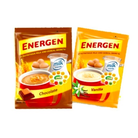 

Energen (coklat, kacang hijau, jagung, vanilla) 25g