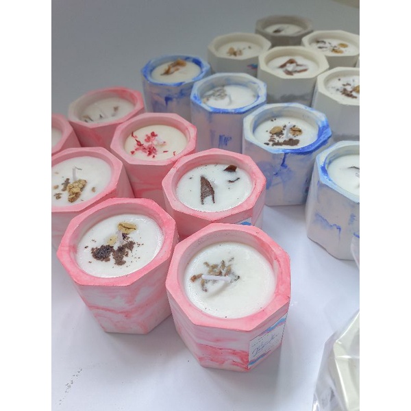 Lilin Aromaterapi Marbel | Scented Candle Souvenir Wedding Birthday | Paket Usaha