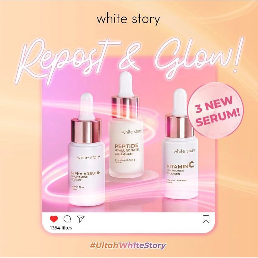 White Story Arbutin Glow Vitamin C Anti  Peptide Aging Serum