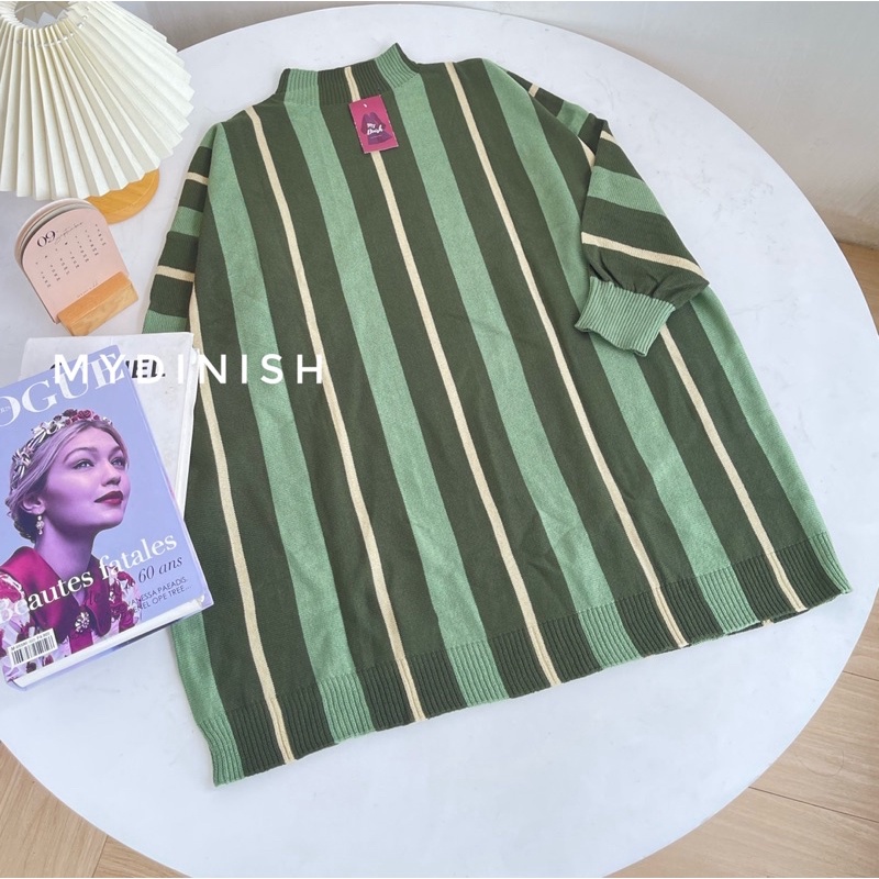 Chintya Oversize Blouse - Atasan Blouse Wanita Motif Garis