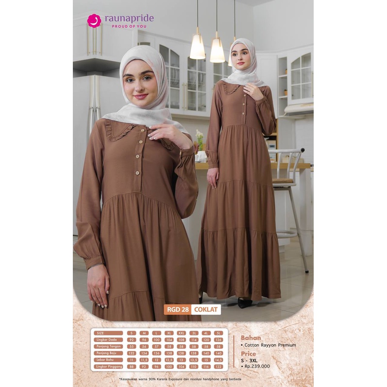 Rauna Gamis Dress RGD 28 Terbaru / Fashion Muslim Maxy Dress