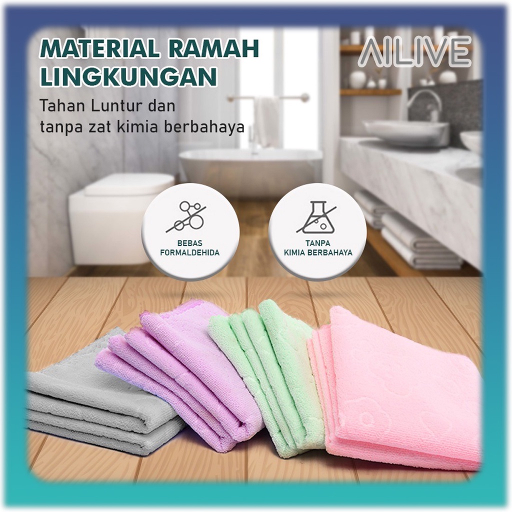 Handuk Mandi Dewasa 70x140cm Microfiber High Quality Handuk Bayi Anak Warna Polos Embos