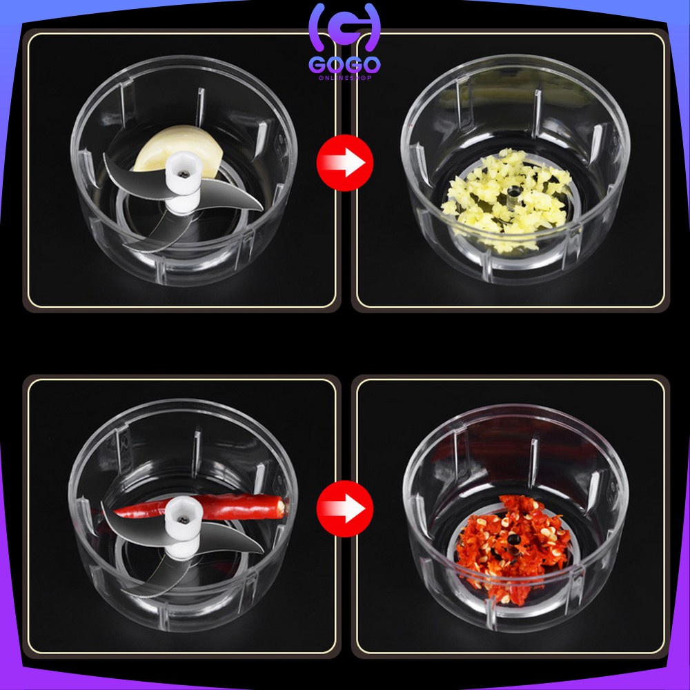 GOGO-C454 USB Mini Chopper Blender Bumbu Portable Mini Cooper Blander mini Serbaguna Blender Daging Portable Blender USB CHARGING Multifungsi