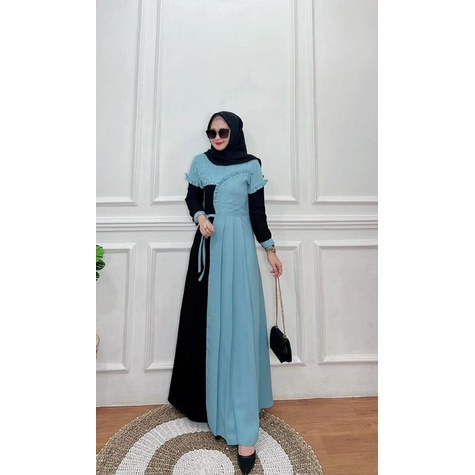 ARUMI DRESS PESTA ABAYA ORIGINAL RIANTY BAHAN MADAM SEXY FULL PAYET PREMIUM ELEGAN